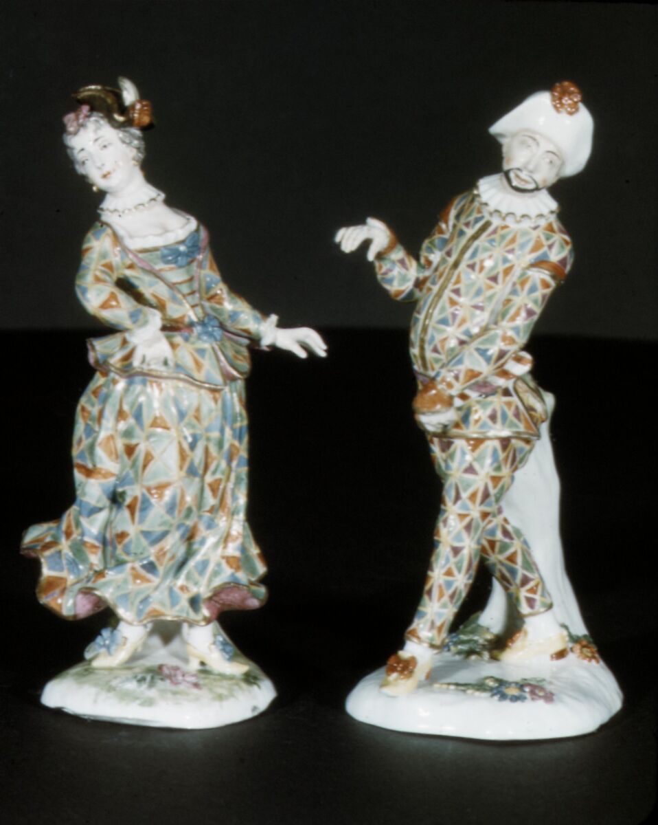 Harlequin (one of a pair), Fürstenberg Porcelain Manufactory (German, founded 1747), Hard-paste porcelain, German, Fürstenberg 