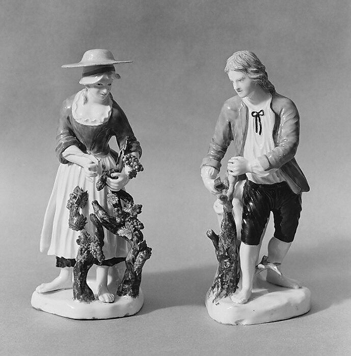 Gardener (one of a pair), Höchst Manufactory (German, 1746–1796), Hard-paste porcelain, German, Höchst 