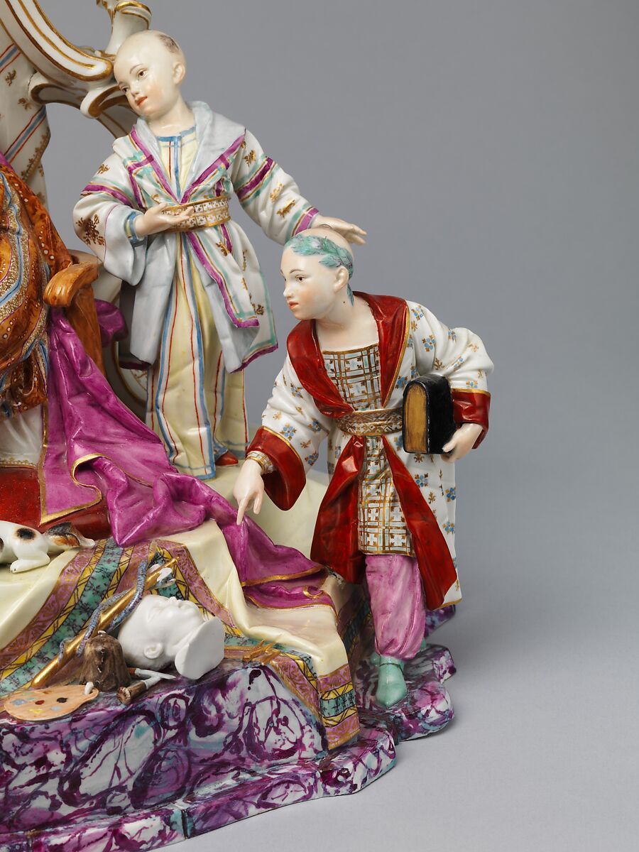 The Chinese Emperor, Höchst Manufactory (German, 1746–1796), Hard-paste porcelain decorated in polychrome enamels, gold, German, Höchst