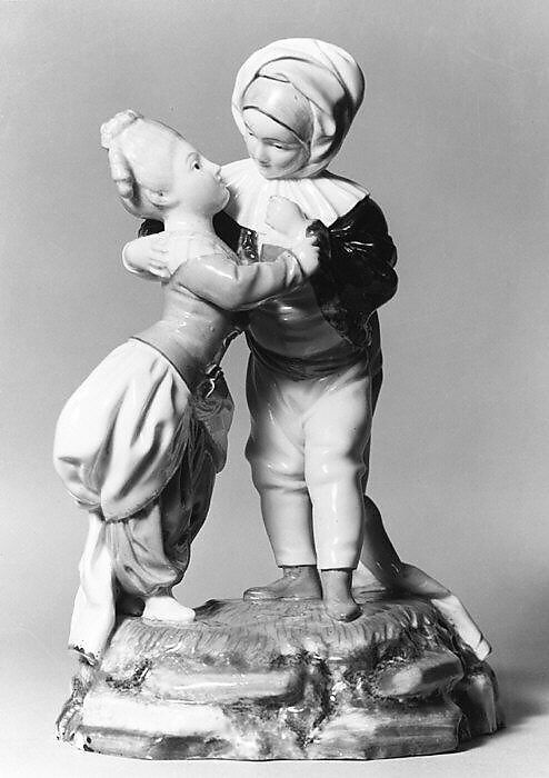 Two children in Turkish costume, Höchst Manufactory (German, 1746–1796), Hard-paste porcelain, German, Höchst 