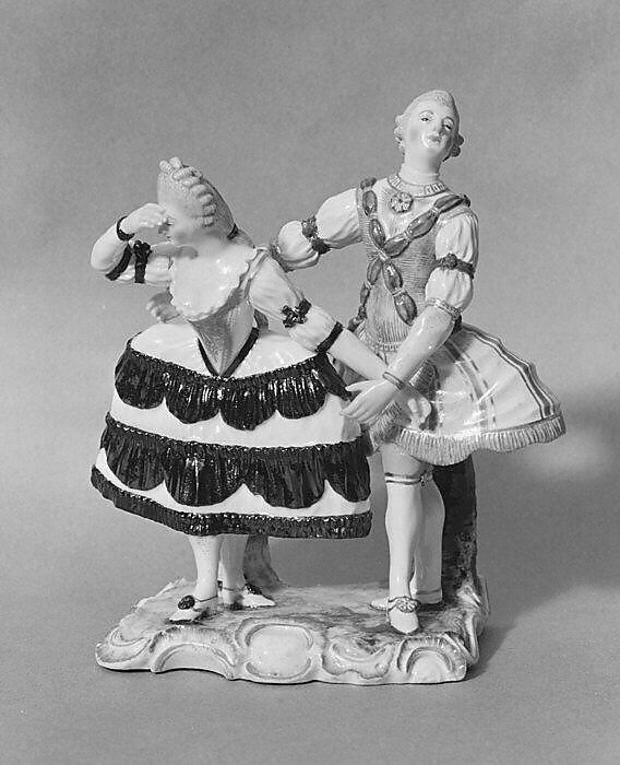 Ballet dancers, Ludwigsburg Porcelain Manufactory (German, 1758–1824), Hard-paste porcelain, German, Ludwigsburg 