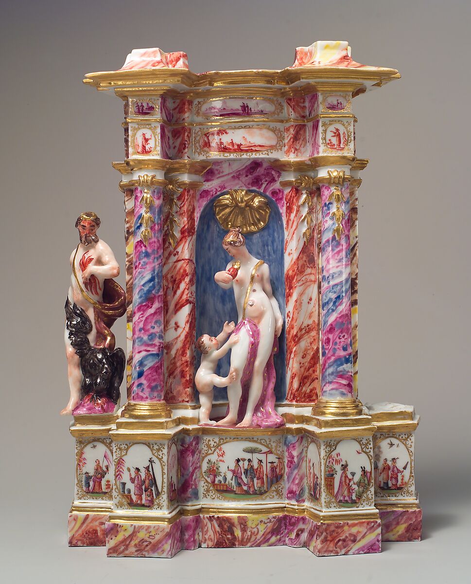 Temple of Venus, Meissen Manufactory (German, 1710–present), Hard-paste porcelain decorated in polychrome enamels, gold, German, Meissen