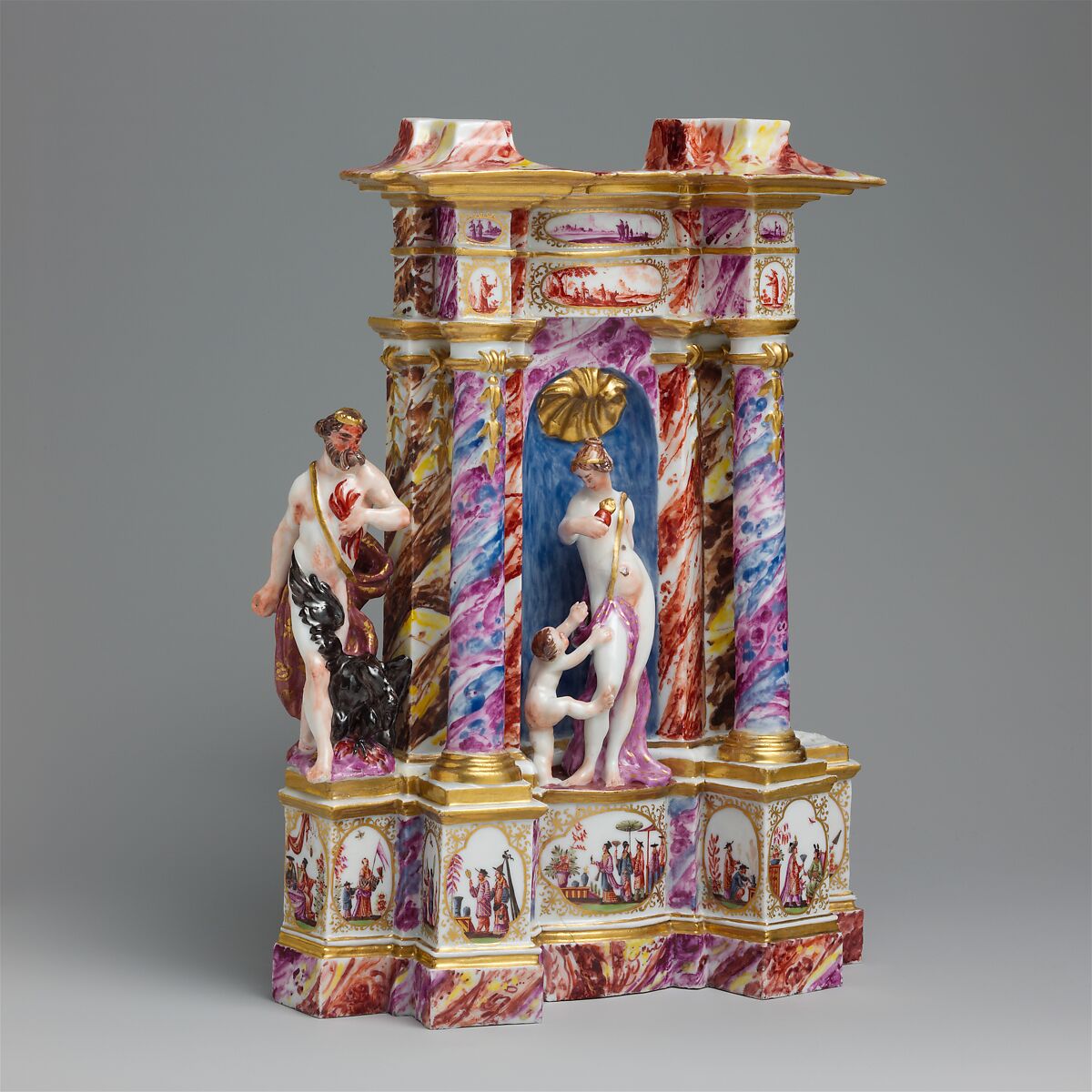 Temple of Venus, Meissen Manufactory (German, 1710–present), Hard-paste porcelain decorated in polychrome enamels, gold, German, Meissen