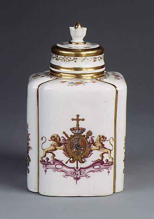Tea caddy with cover, Meissen Manufactory (German, 1710–present), Hard-paste porcelain, German, Meissen
