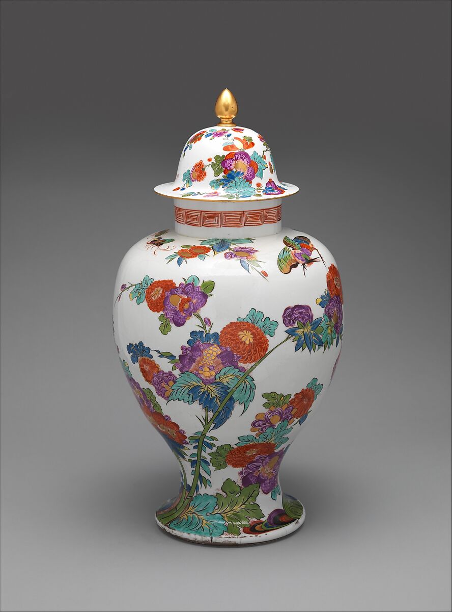 Vase with cover, Meissen Manufactory (German, 1710–present), Hard-paste porcelain, German, Meissen 