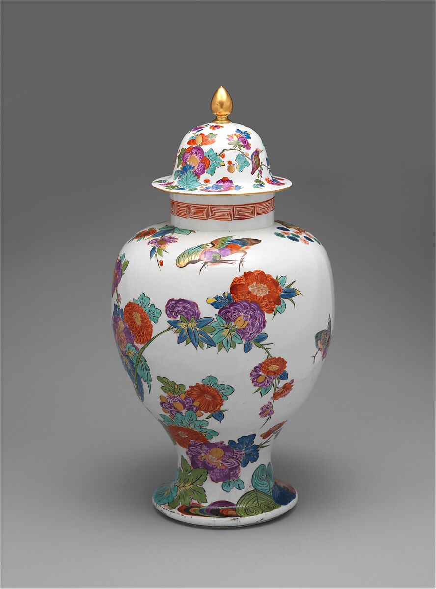 Vase with cover, Meissen Manufactory (German, 1710–present), Hard-paste porcelain, German, Meissen