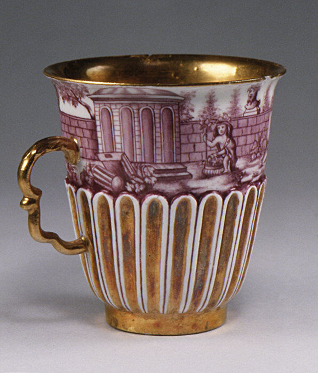 Cup, Meissen Manufactory (German, 1710–present), Hard-paste porcelain, German, Meissen with German, Breslau (Wrocław) decoration
