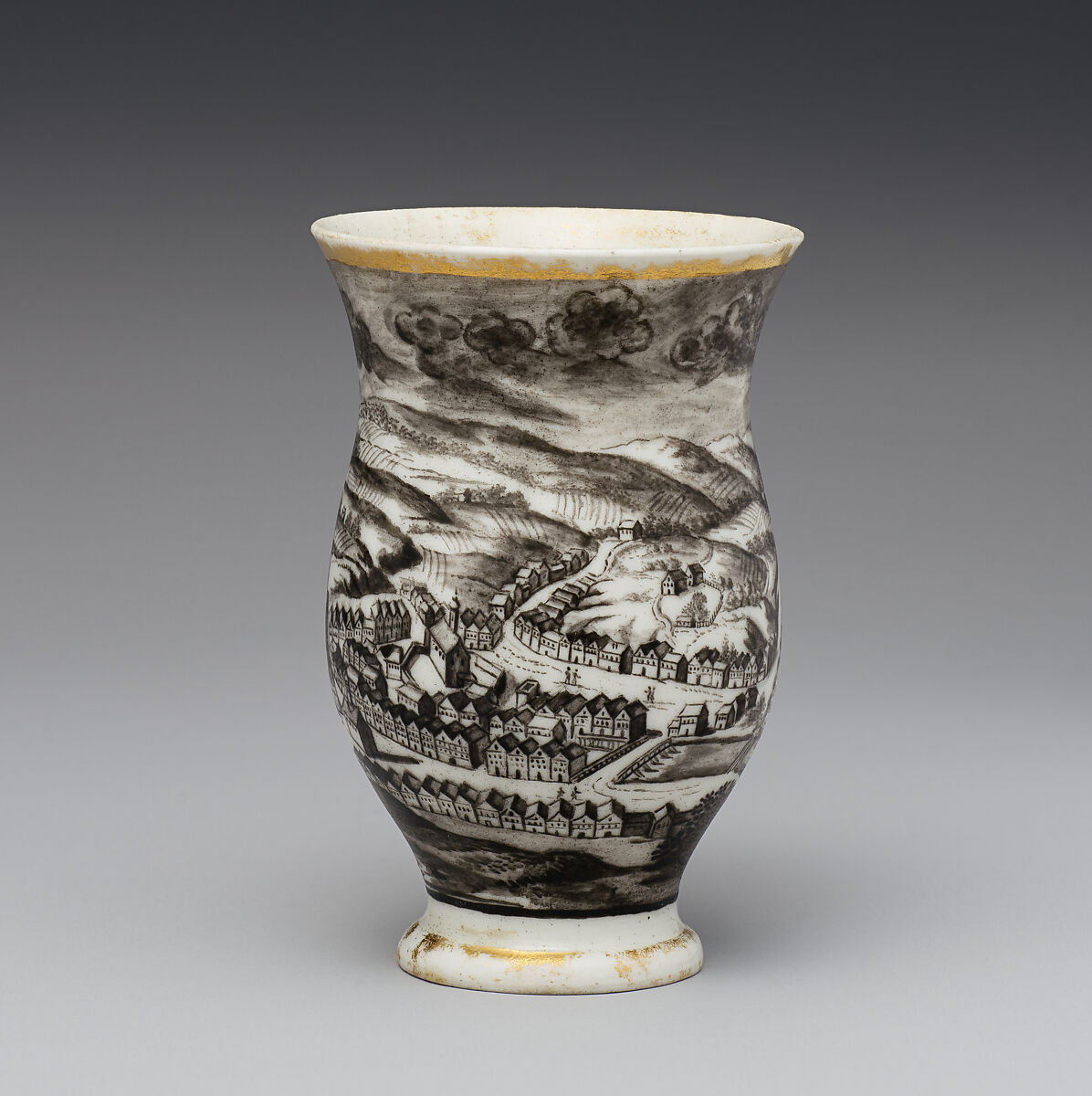 Cup, Vienna, Hard-paste porcelain, Austrian, Vienna with Bohemian decoration