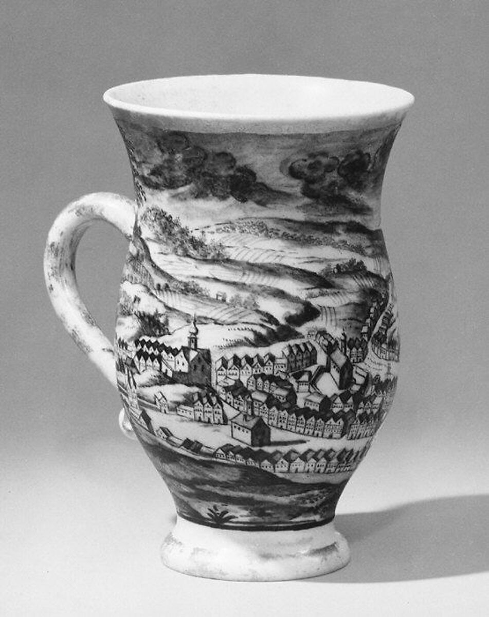 Cup, Vienna, Hard-paste porcelain, Austrian, Vienna with Bohemian decoration