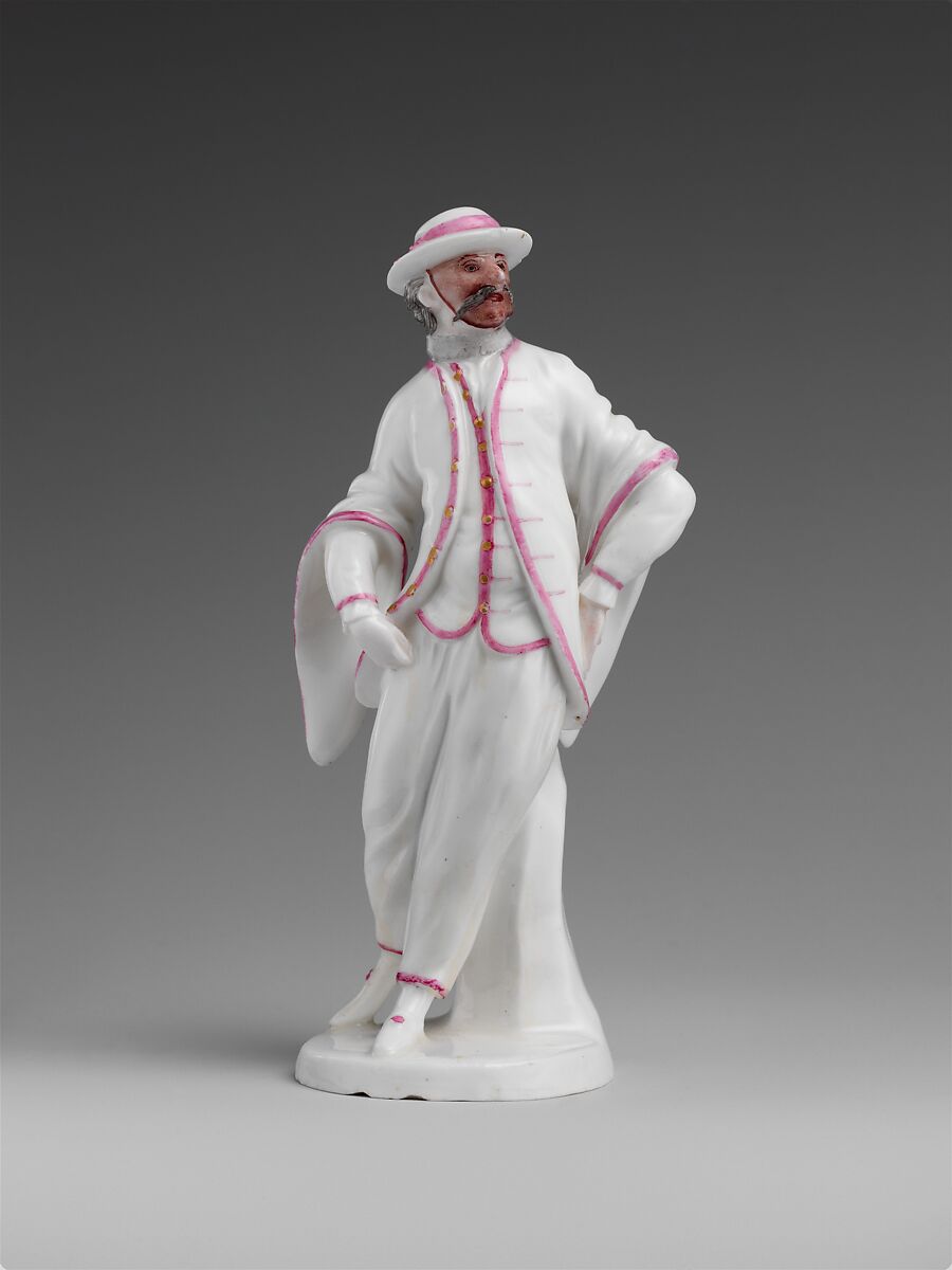 Masquerader, Zurich Pottery and Porcelain Factory (Swiss, founded 1763), Soft-paste porcelain, Swiss, Zurich 