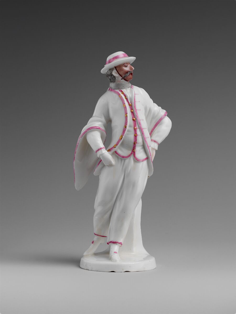 Masquerader, Zurich Pottery and Porcelain Factory (Swiss, founded 1763), Soft-paste porcelain, Swiss, Zurich