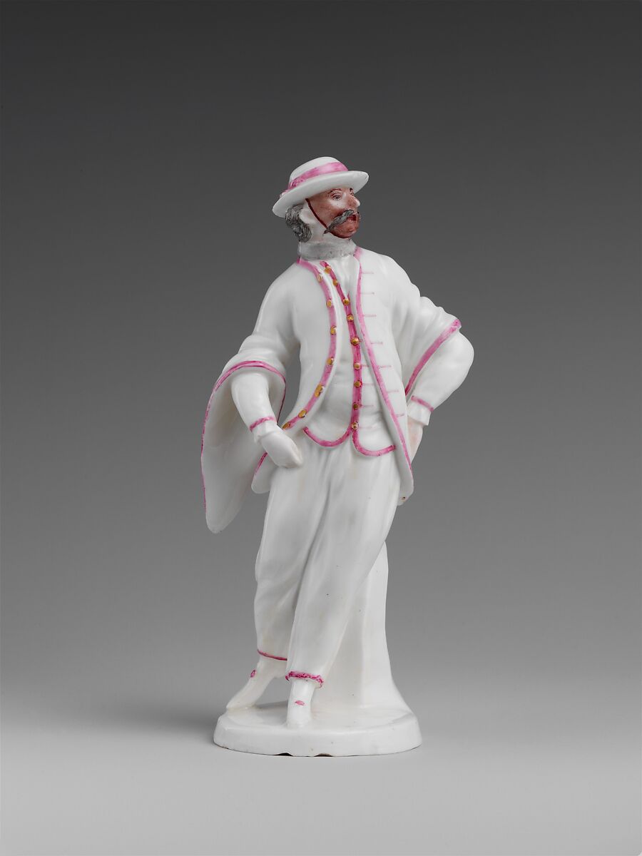 Masquerader, Zurich Pottery and Porcelain Factory (Swiss, founded 1763), Soft-paste porcelain, Swiss, Zurich