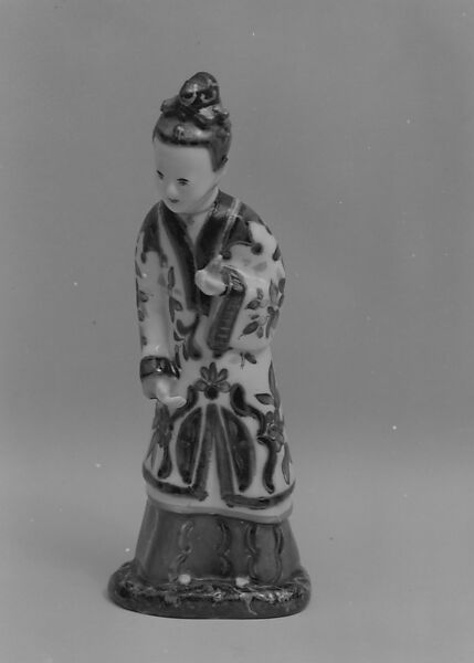 Chinese woman (one of a pair), Hard-paste porcelain, European 