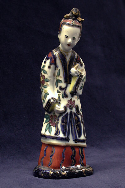 Chinese woman (one of a pair), Hard-paste porcelain, European