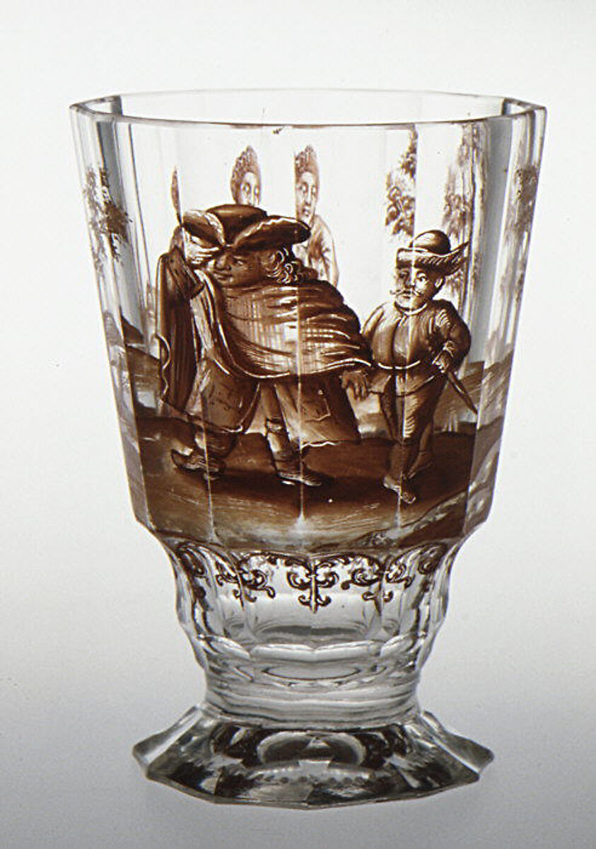 Beaker, Glass, painted, German