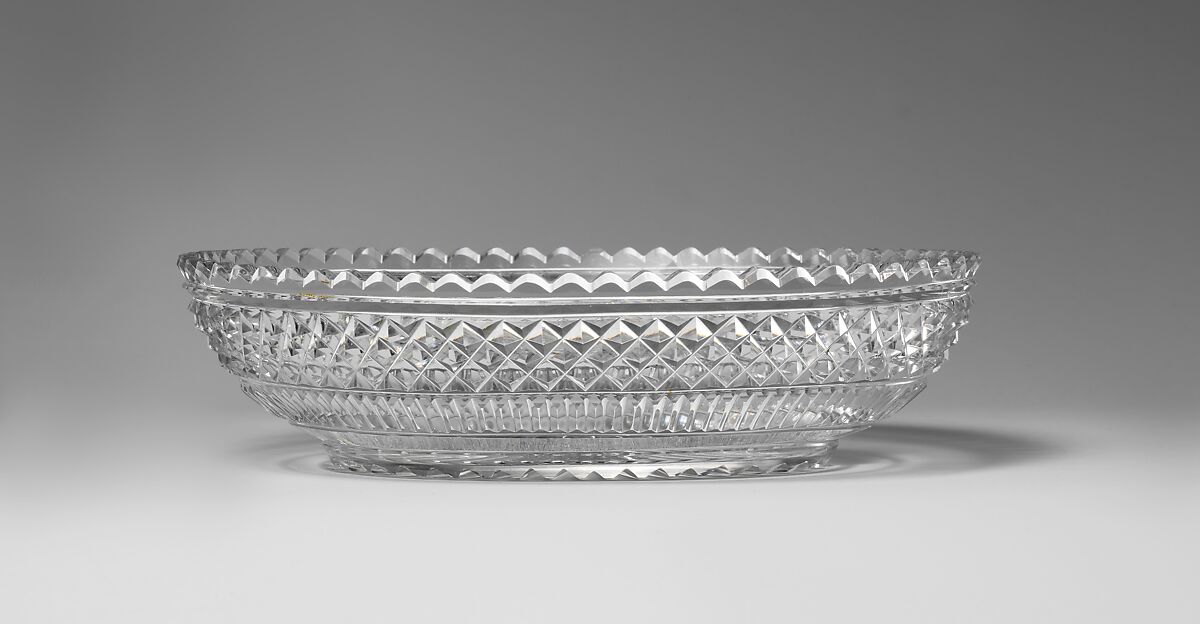 Oval Dish, Pellatt &amp; Green, glass, British