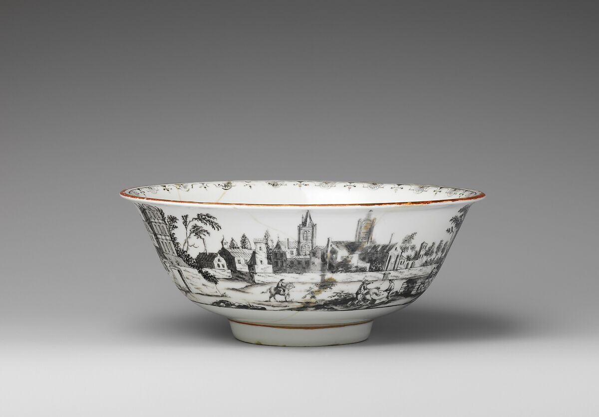 Slop bowl, Vienna, Hard-paste porcelain, Austrian, Vienna