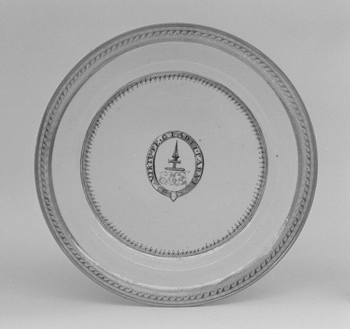 Plate, Hard-paste porcelain, Chinese, for British market 