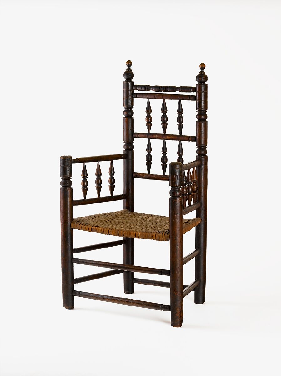 Turned Armchair, Maple, ash, American