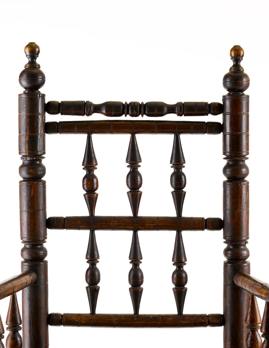 Turned Armchair, Maple, ash, American