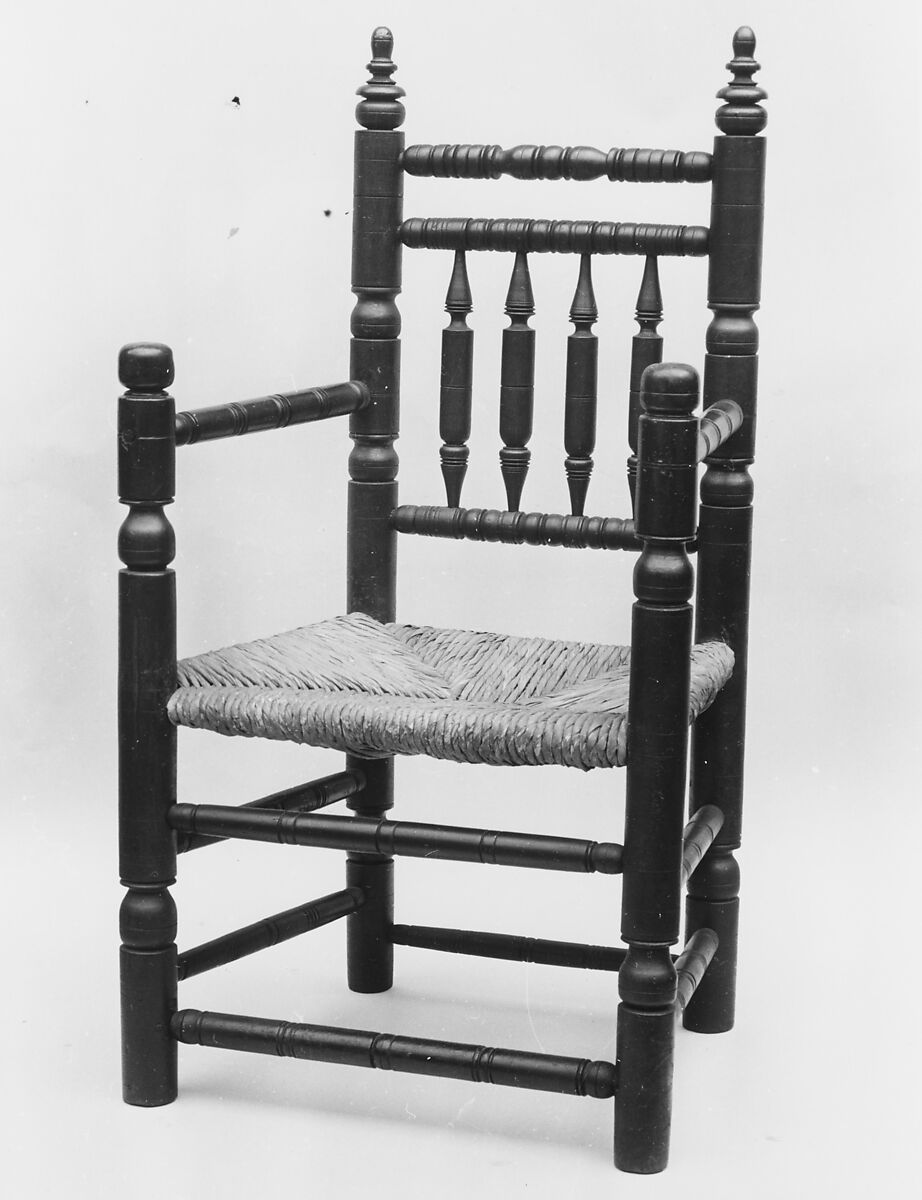 Turned Armchair, Maple, ash, American