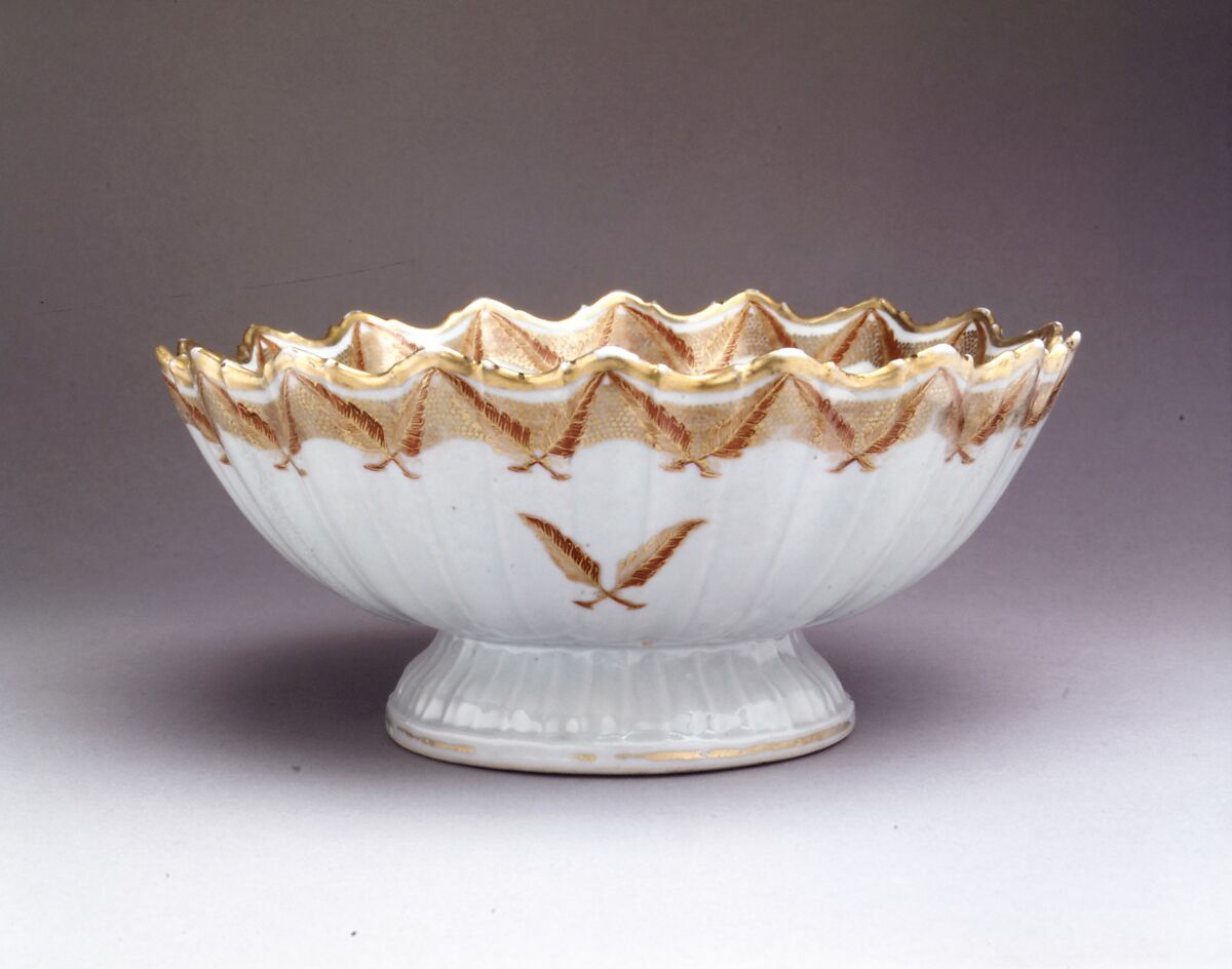 Bowl (part of a service), Hard-paste porcelain, Chinese, for Portuguese market