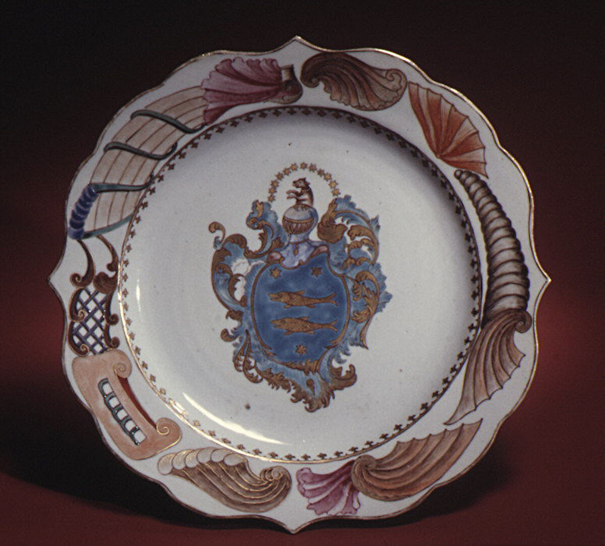 Dinner plate, Hard-paste porcelain, Chinese, for Dutch market 