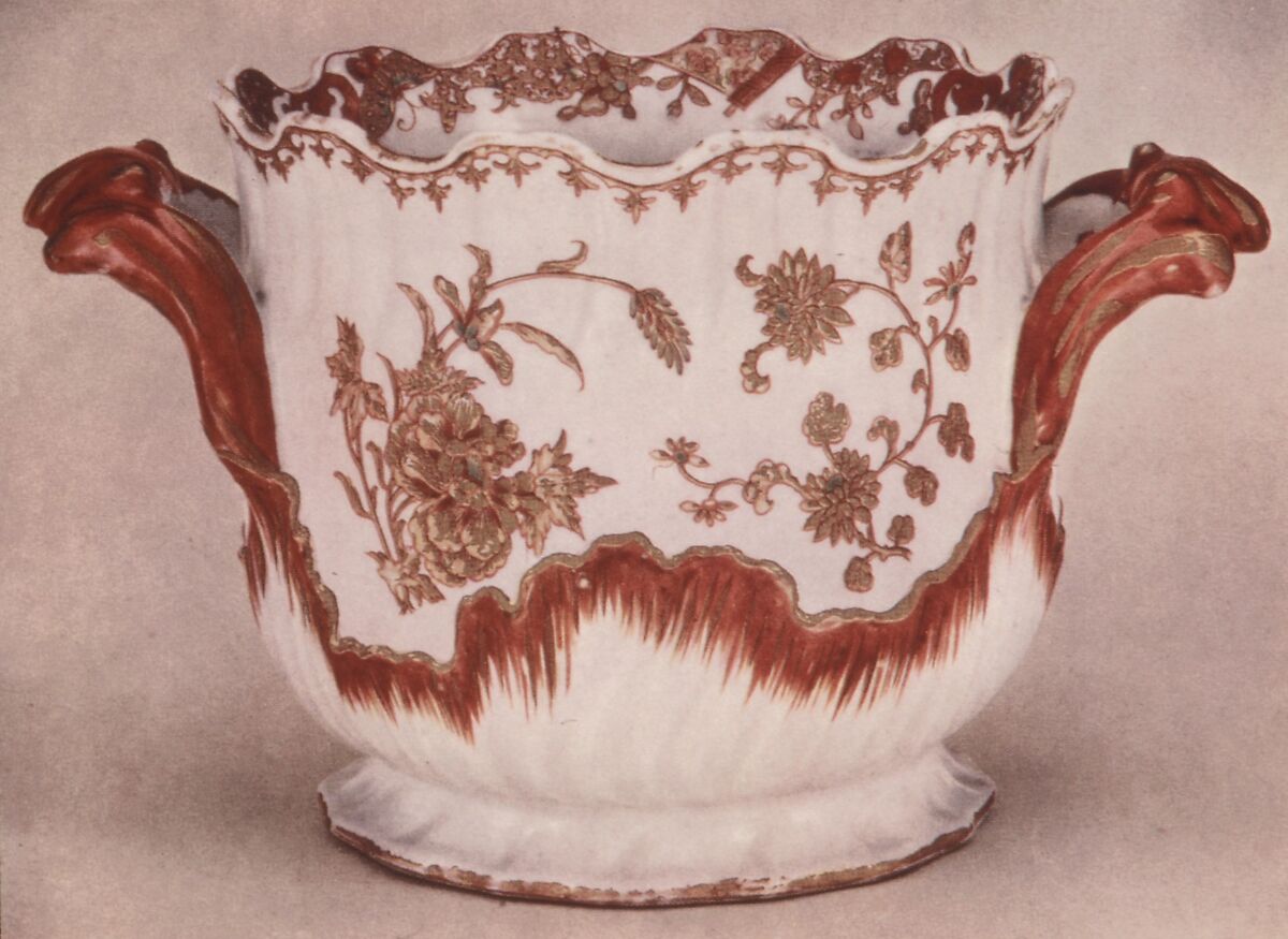 Two-handled jardinière, Hard-paste porcelain, Chinese, for Swedish market 