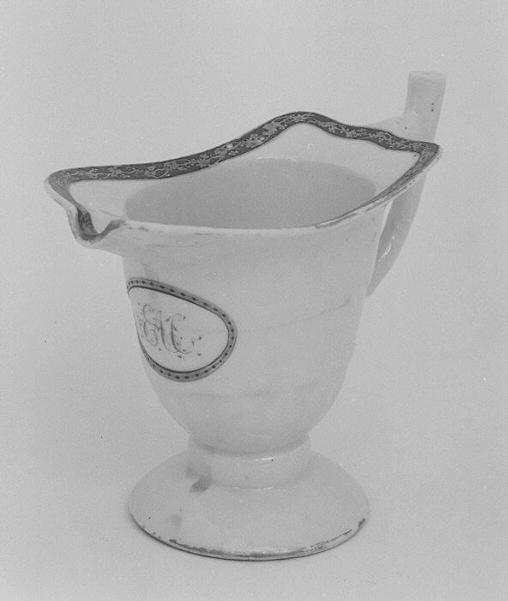 Creamer (part of a service), Hard-paste porcelain, Chinese, probably for British market