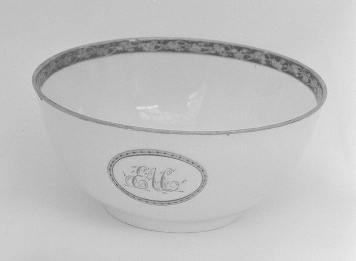 Bowl (part of a service), Hard-paste porcelain, Chinese, probably for British market 