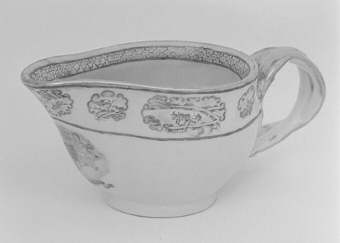 Gravy boat (part of a service), Hard-paste porcelain, Chinese, for Portuguese market 