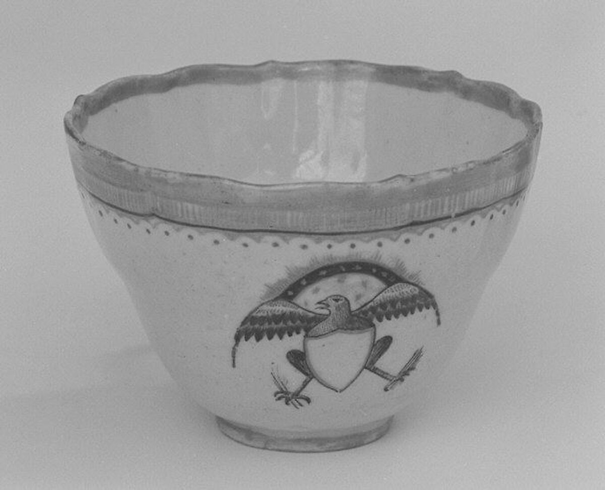 Cup (part of a service), Hard-paste porcelain, Chinese, for American market 