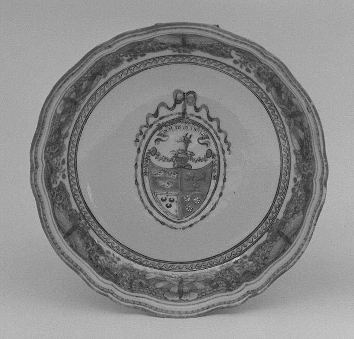 Saucer (part of a service), Hard-paste porcelain, Chinese, for British market 