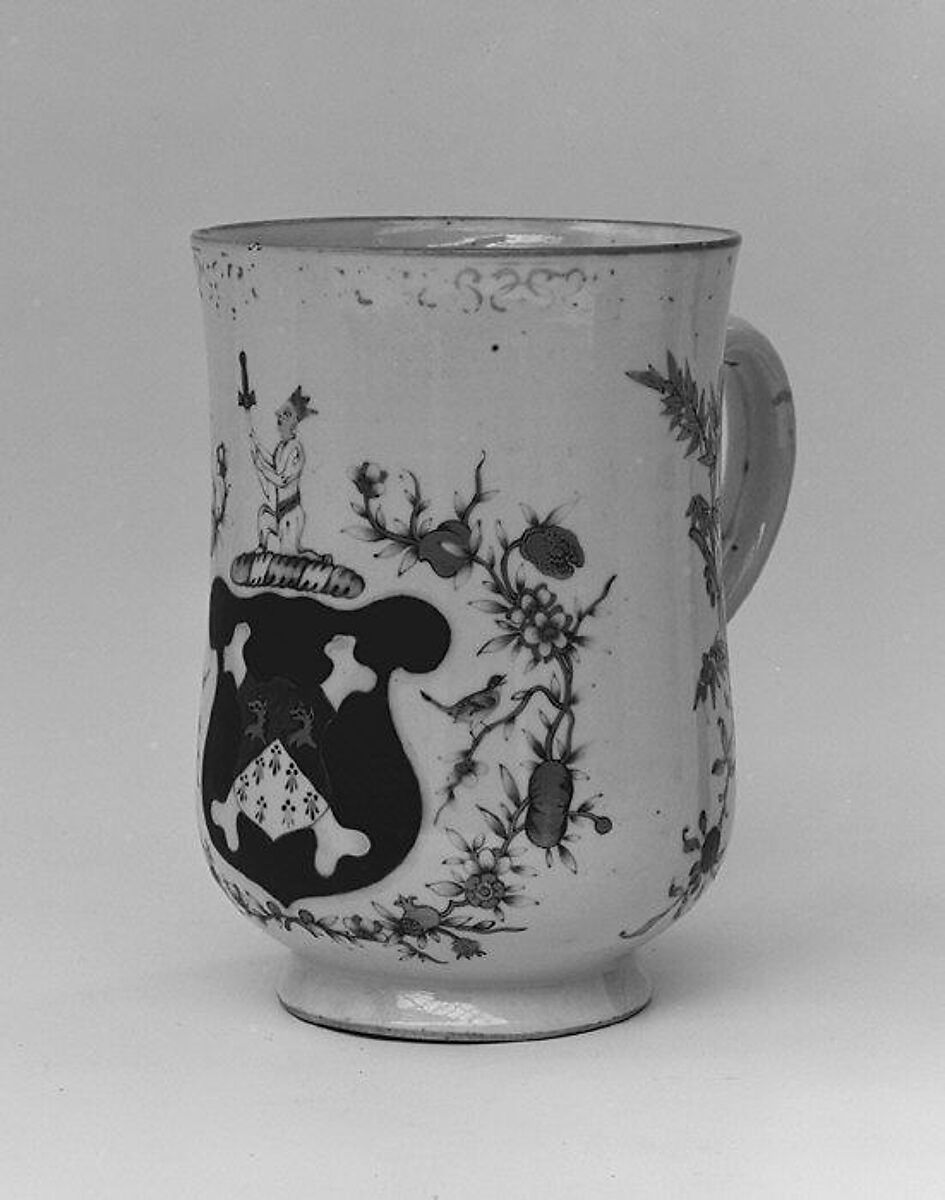Mug (part of a service), Hard-paste porcelain, Chinese, for British market 