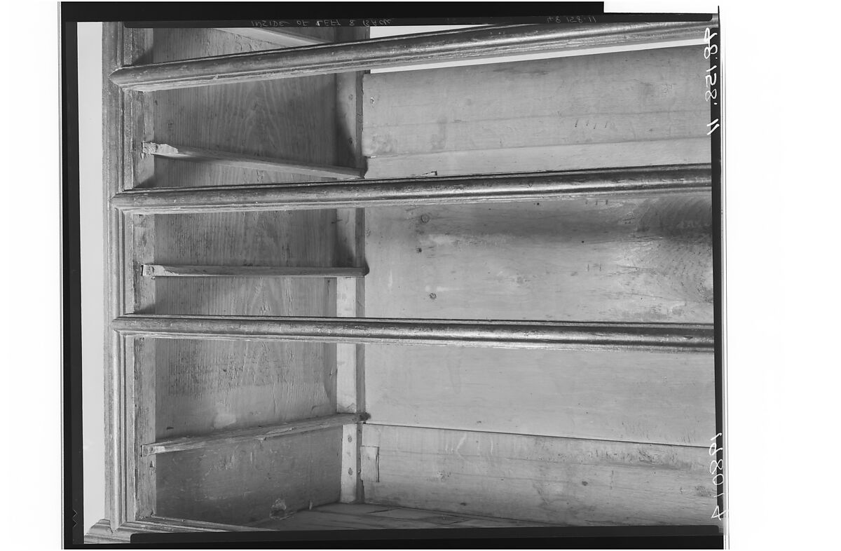 Chest of Drawers, Painted red oak, white oak, white pine,
yellow pine, American