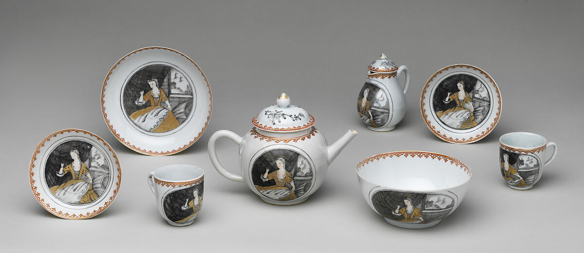 Bowl (part of a service), Hard-paste porcelain, Chinese, possibly for Dutch market