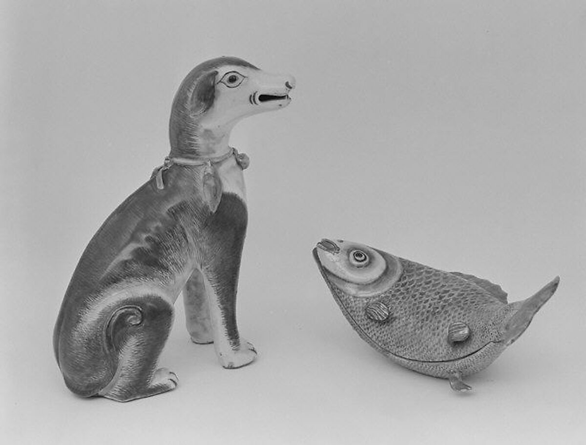 Dog, Hard-paste porcelain, Chinese, for Continental European market