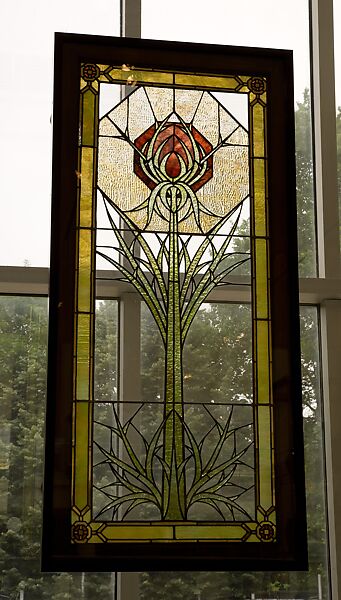 Window from the James A. Patton House, Designed by George Washington Maher (1864–1926), Leaded glass, American