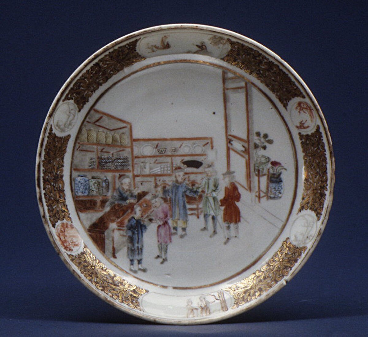 Cup and saucer, Hard-paste porcelain, Chinese, for European market