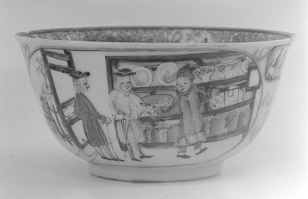 Cup and saucer, Hard-paste porcelain, Chinese, for European market