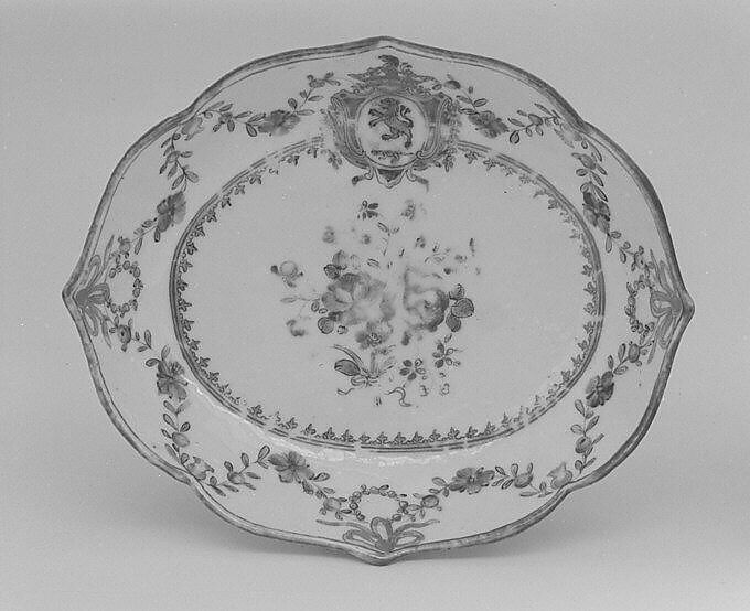 Bonbon dish, Hard-paste porcelain, Chinese, for Continental European, probably French, market 