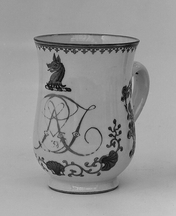 Mug, Hard-paste porcelain, Chinese, for British market