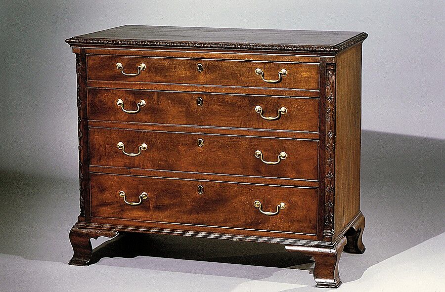 Chest of Drawers, Mahogany, tulip poplar, yellow pine, American 