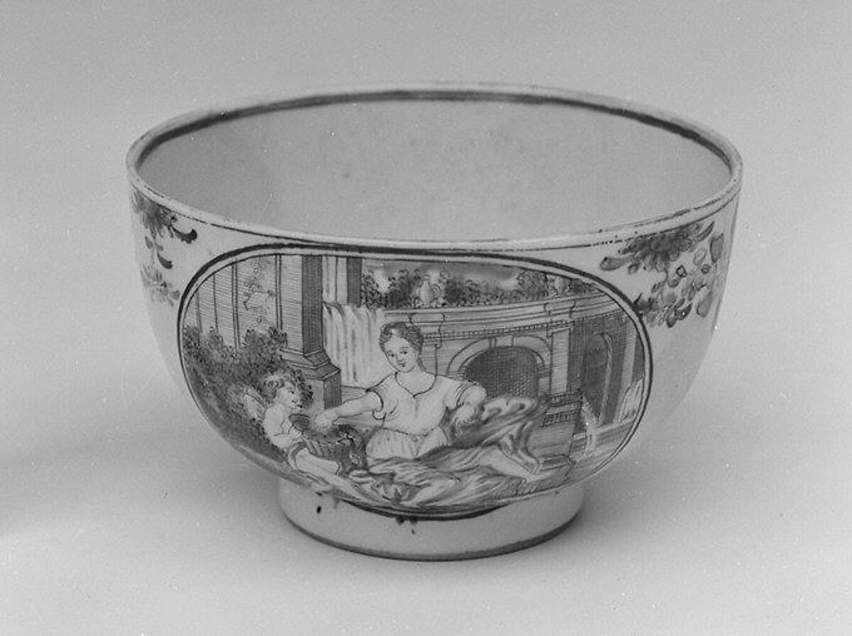 Cup, Hard-paste porcelain, Chinese, probably for Continental European market 