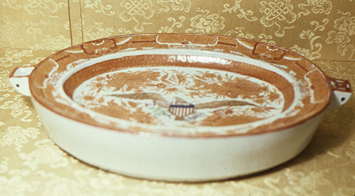Hot water platter, Hard-paste porcelain, Chinese, for American market
