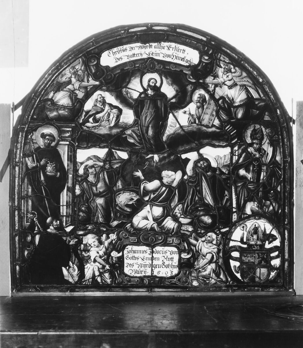 The Transfiguration, Painted by Franz Fallenter (Freiburg im Breisgau ca. 1550–ca. 1616 Lucerne), Stained glass, Swiss, Lucerne