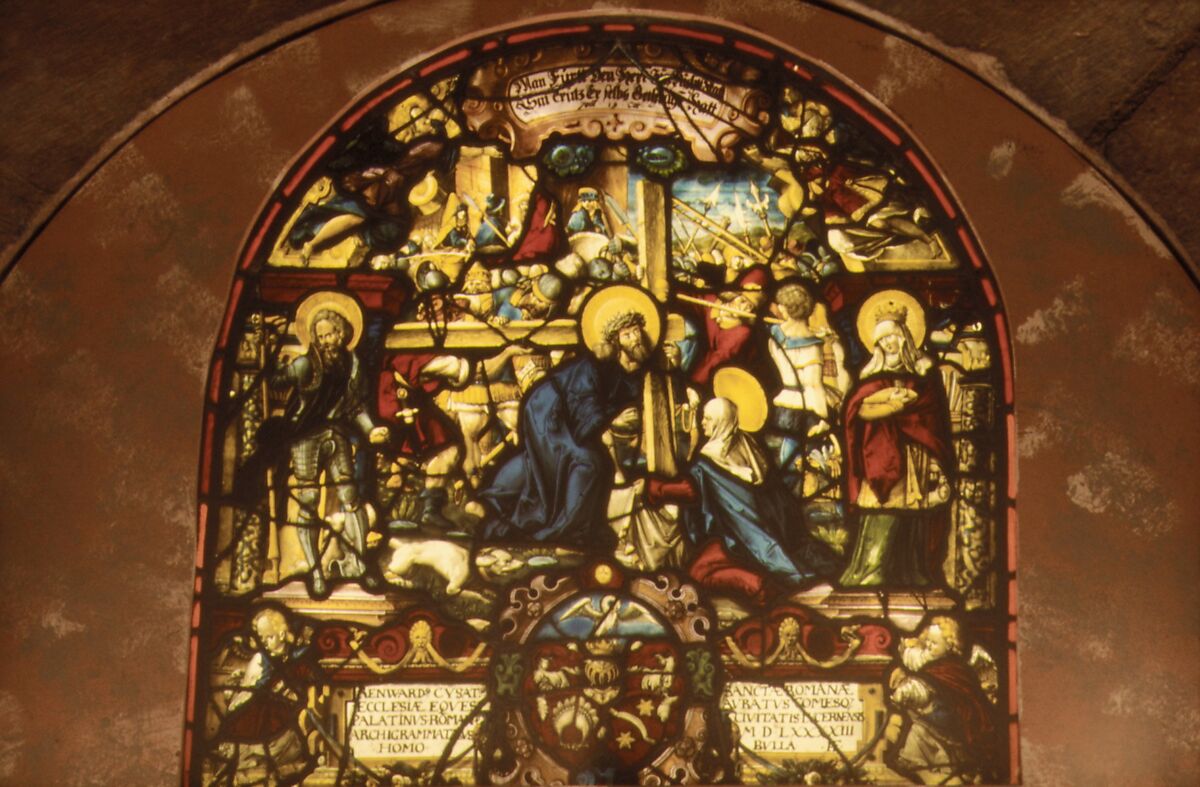 Christ Carrying the Cross, Painted by Franz Fallenter (Freiburg im Breisgau ca. 1550–ca. 1616 Lucerne), Stained glass, Swiss, Lucerne