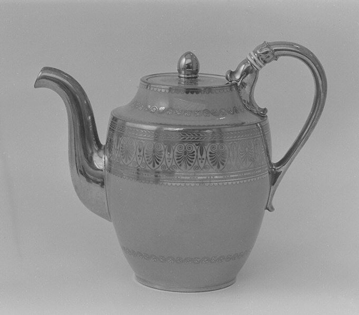 Teapot (théière pestum) (part of a service), Sèvres Manufactory (French, 1740–present), Hard-paste porcelain, French, Sèvres 