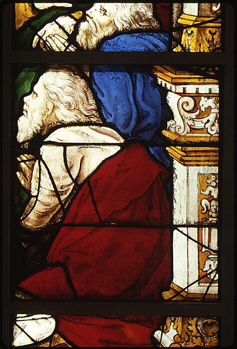 The Disciples in the Upper Room (?), Probably after a design by Pieter Coecke van Aelst (Netherlandish, Aelst 1502–1550 Brussels), Stained glass, Flemish, Antwerp