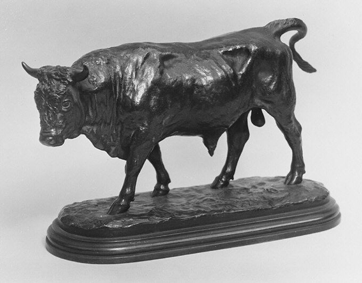 Walking Bull, Rosa Bonheur (French, Bordeaux 1822–1899 Thomery), Bronze, French 